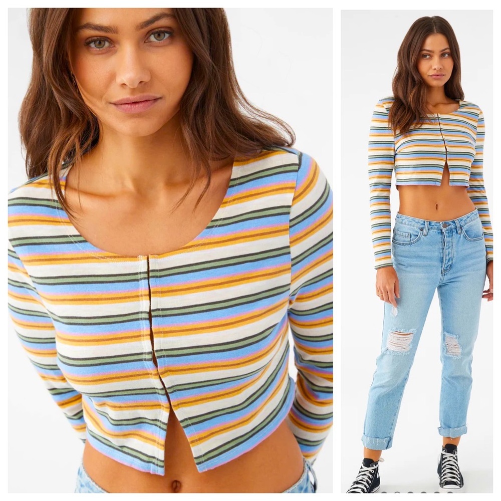 NWT Raissa Stripe Cardigan Top, Small